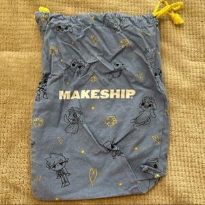 Makeship Collectible Plush Blue Bag with Yellow Drawstrings